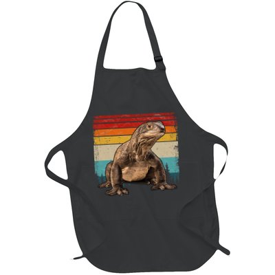 Vintage Distressed Retro Style Cool Komodo Dragon Apron