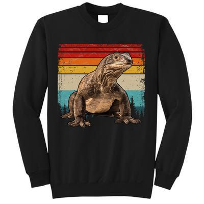 Vintage Distressed Retro Style Cool Komodo Dragon Sweatshirt