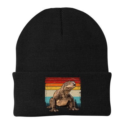 Vintage Distressed Retro Style Cool Komodo Dragon Beanie