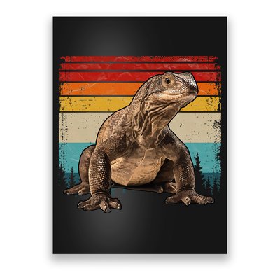 Vintage Distressed Retro Style Cool Komodo Dragon Poster