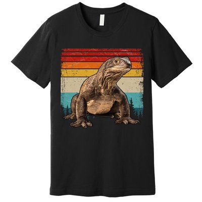 Vintage Distressed Retro Style Cool Komodo Dragon Premium T-Shirt