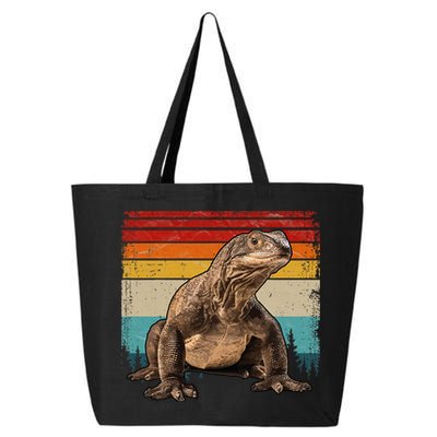 Vintage Distressed Retro Style Cool Komodo Dragon 25L Jumbo Tote