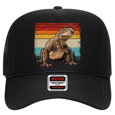Vintage Distressed Retro Style Cool Komodo Dragon Hat