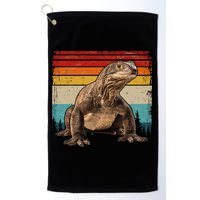 Vintage Distressed Retro Style Cool Komodo Dragon Golf Towel