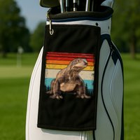 Vintage Distressed Retro Style Cool Komodo Dragon Golf Towel