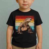 Vintage Distressed Retro Style Cool Komodo Dragon Toddler T-Shirt