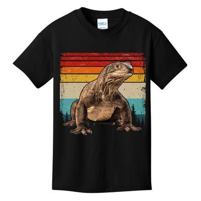Vintage Distressed Retro Style Cool Komodo Dragon Kids T-Shirt
