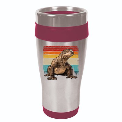 Vintage Distressed Retro Style Cool Komodo Dragon 16oz Travel Tumbler