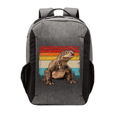Vintage Distressed Retro Style Cool Komodo Dragon Vector Backpack