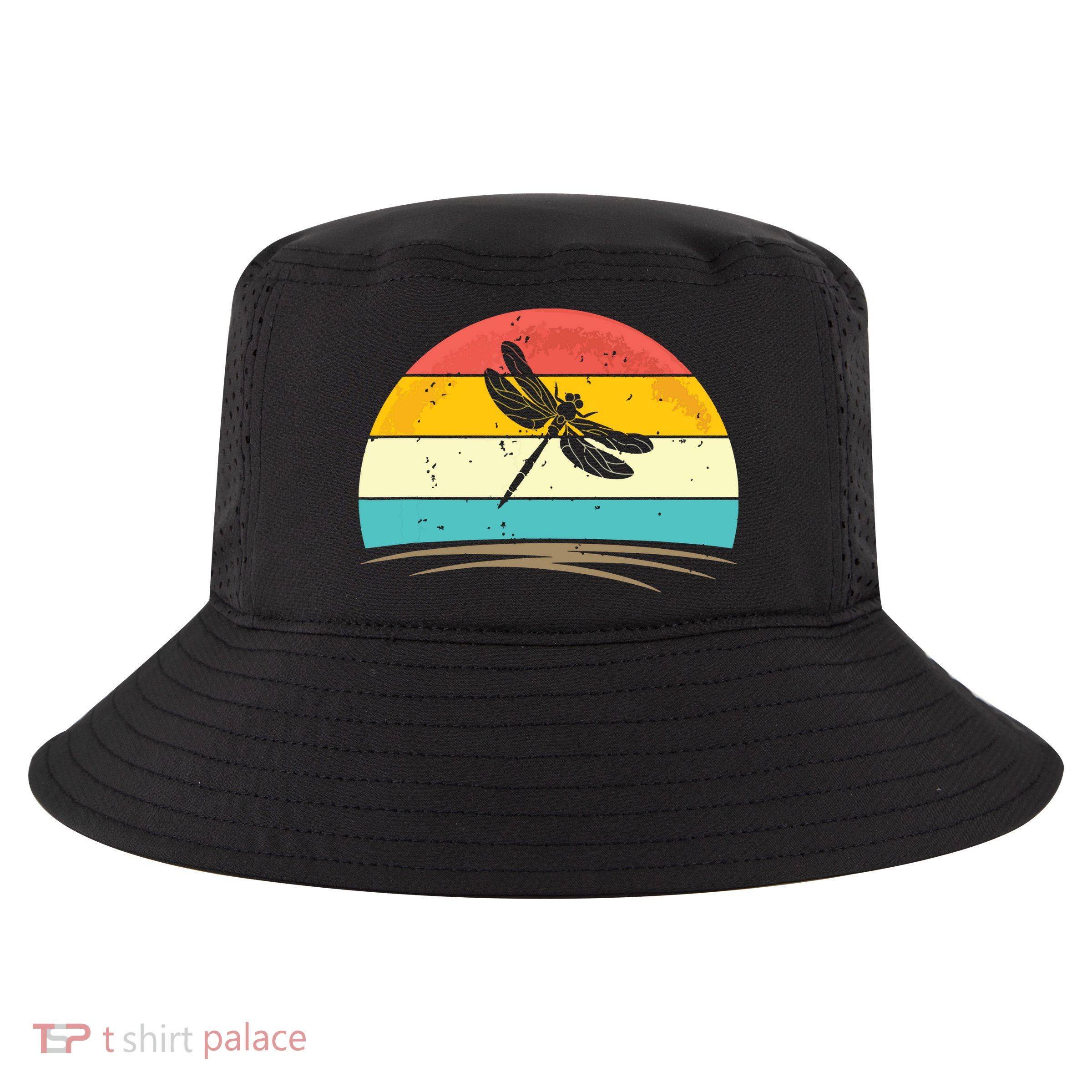 Vintage Dragonfly Retro Distressed Dragonfly Lover Cool Comfort Performance Bucket Hat