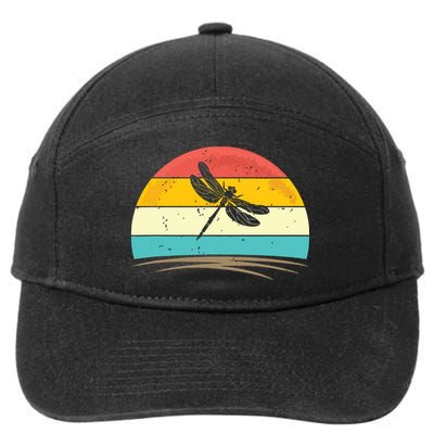 Vintage Dragonfly Retro Distressed Dragonfly Lover 7-Panel Snapback Hat