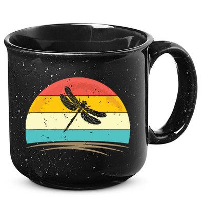 Vintage Dragonfly Retro Distressed Dragonfly Lover 15oz Campfire Ceramic Mug