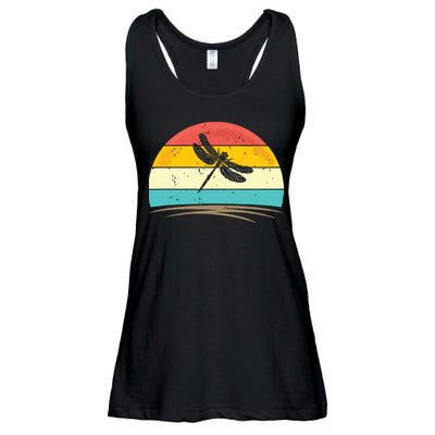 Vintage Dragonfly Retro Distressed Dragonfly Lover Ladies Essential Flowy Tank