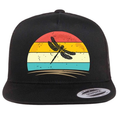 Vintage Dragonfly Retro Distressed Dragonfly Lover Flatbill Hat