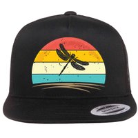 Vintage Dragonfly Retro Distressed Dragonfly Lover Flat Bill Trucker Hat
