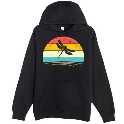 Vintage Dragonfly Retro Distressed Dragonfly Lover Premium Pullover Hoodie