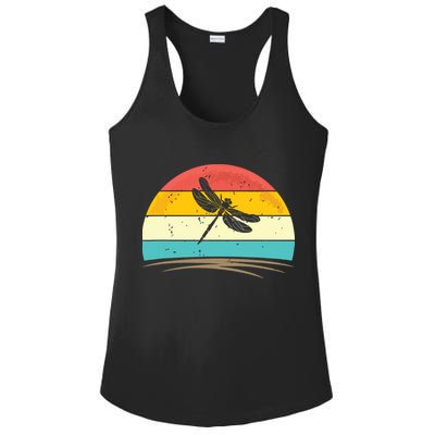 Vintage Dragonfly Retro Distressed Dragonfly Lover Ladies PosiCharge Competitor Racerback Tank