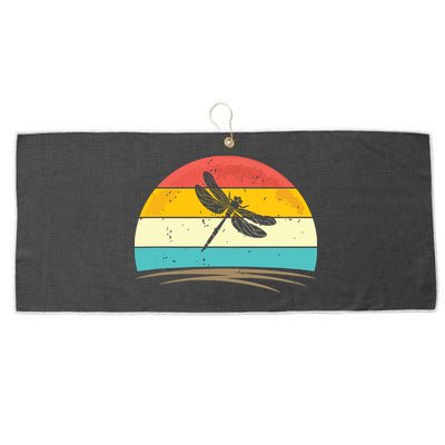 Vintage Dragonfly Retro Distressed Dragonfly Lover Large Microfiber Waffle Golf Towel