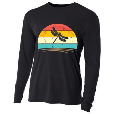 Vintage Dragonfly Retro Distressed Dragonfly Lover Cooling Performance Long Sleeve Crew