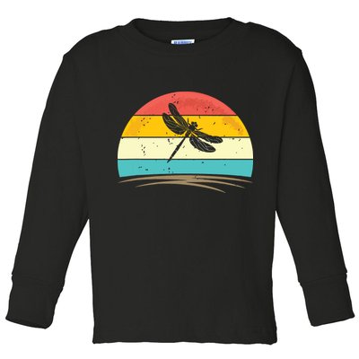Vintage Dragonfly Retro Distressed Dragonfly Lover Toddler Long Sleeve Shirt