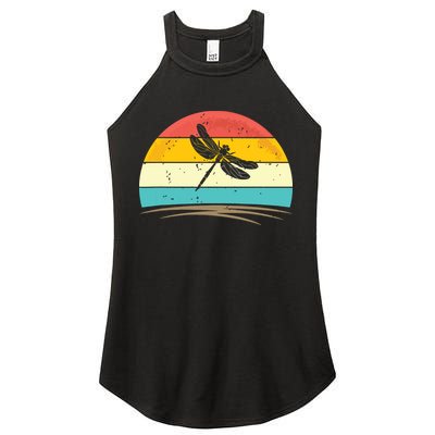 Vintage Dragonfly Retro Distressed Dragonfly Lover Women's Perfect Tri Rocker Tank