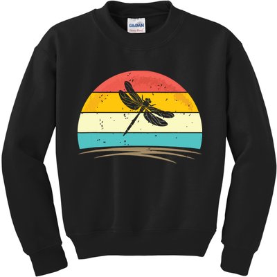 Vintage Dragonfly Retro Distressed Dragonfly Lover Kids Sweatshirt