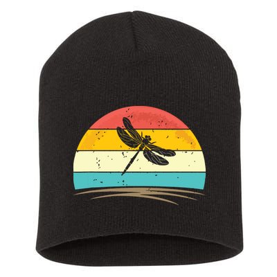 Vintage Dragonfly Retro Distressed Dragonfly Lover Short Acrylic Beanie