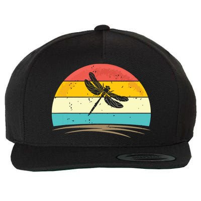 Vintage Dragonfly Retro Distressed Dragonfly Lover Wool Snapback Cap