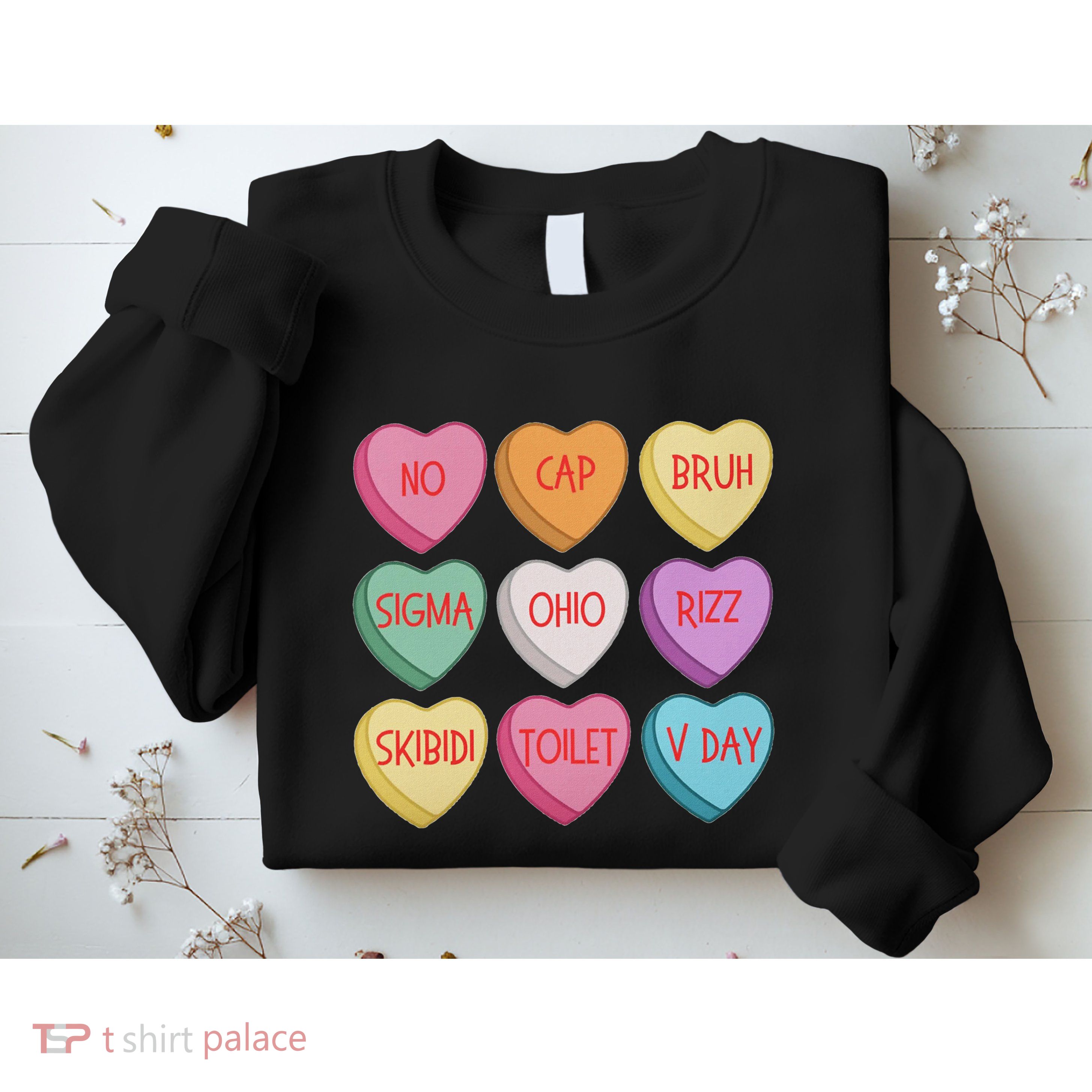 ValentineS Day Rizz Candy Heart Groovy Sweatshirt