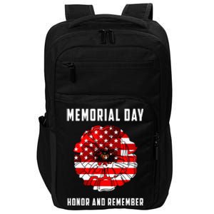 Veterans Day Red Poppy Flower Usa Memorial Day Impact Tech Backpack