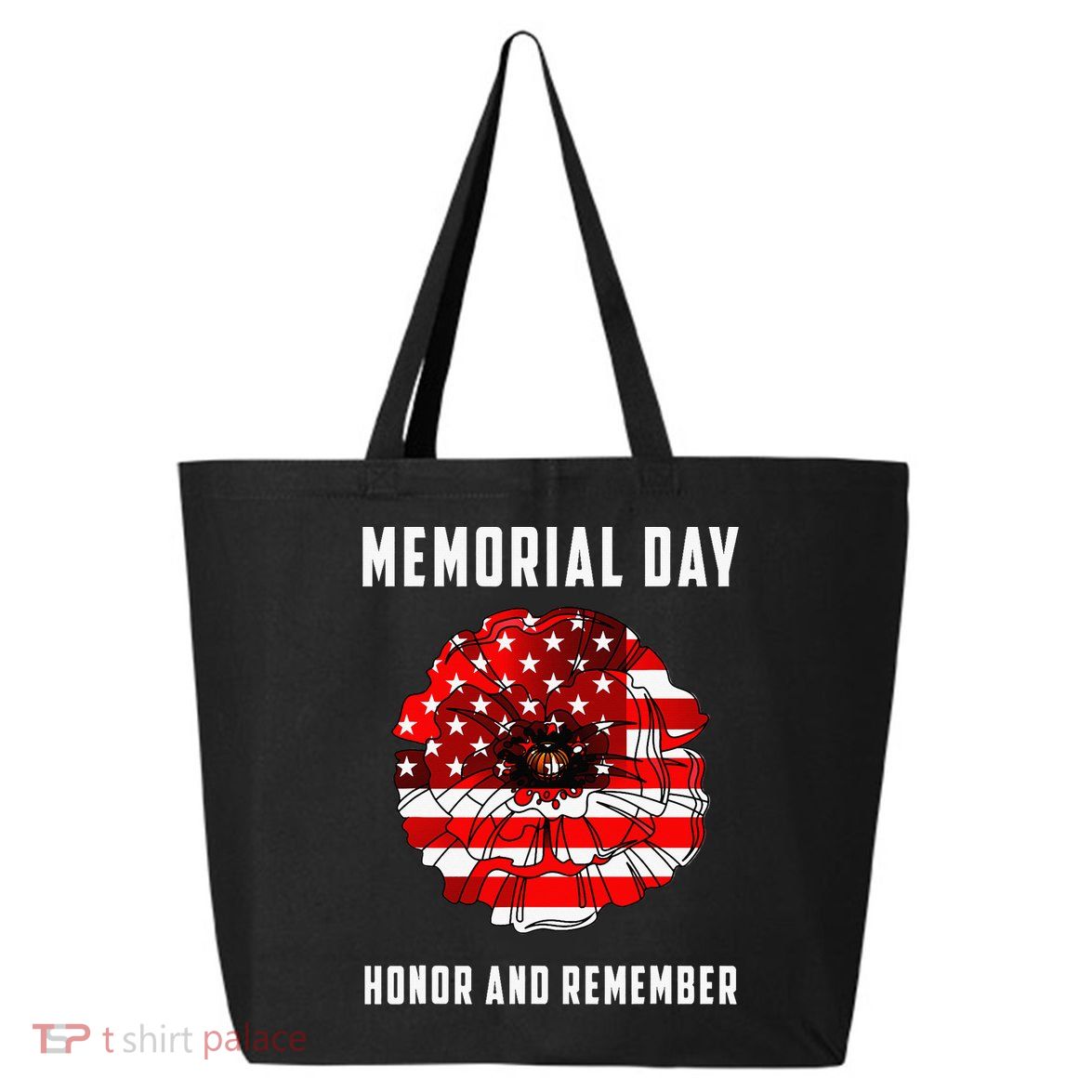 Veterans Day Red Poppy Flower Usa Memorial Day 25L Jumbo Tote