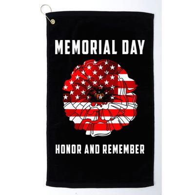 Veterans Day Red Poppy Flower Usa Memorial Day Golf Towel