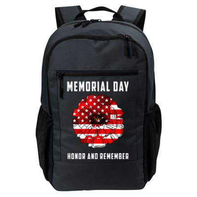 Veterans Day Red Poppy Flower Usa Memorial Day Daily Commute Backpack