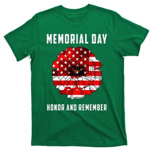 Veterans Day Red Poppy Flower Usa Memorial Day T-Shirt