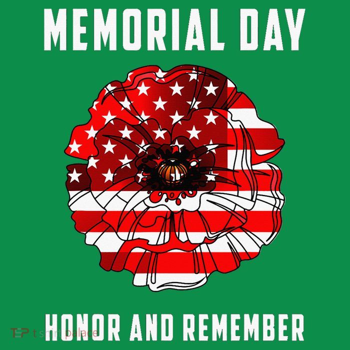 Veterans Day Red Poppy Flower Usa Memorial Day Premium T-Shirt