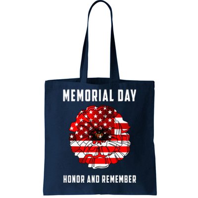 Veterans Day Red Poppy Flower Usa Memorial Day Tote Bag