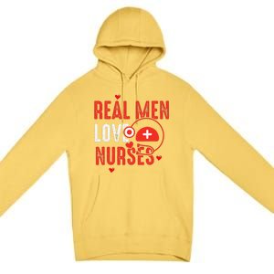 Valentines Day Real Love Nurses Premium Pullover Hoodie