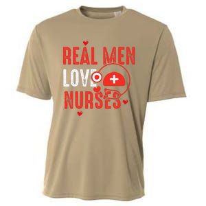 Valentines Day Real Love Nurses Cooling Performance Crew T-Shirt