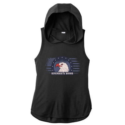 Veterans Day Remember And Honor Gift Ladies PosiCharge Tri-Blend Wicking Draft Hoodie Tank