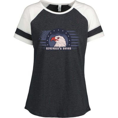 Veterans Day Remember And Honor Gift Enza Ladies Jersey Colorblock Tee