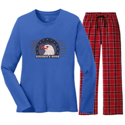 Veterans Day Remember And Honor Gift Women's Long Sleeve Flannel Pajama Set 