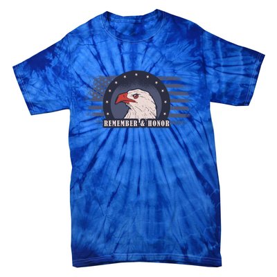 Veterans Day Remember And Honor Gift Tie-Dye T-Shirt