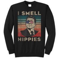 Vintage Distressed, Retro Reagan President I Smell Hippies Sweatshirt