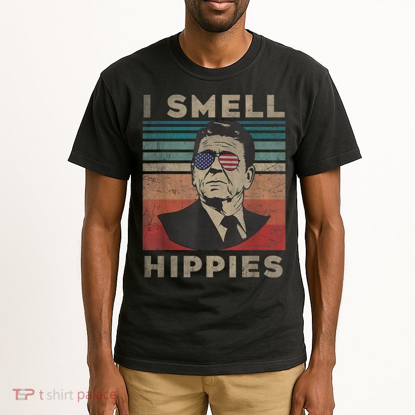 Vintage Distressed, Retro Reagan President I Smell Hippies Tall T-Shirt