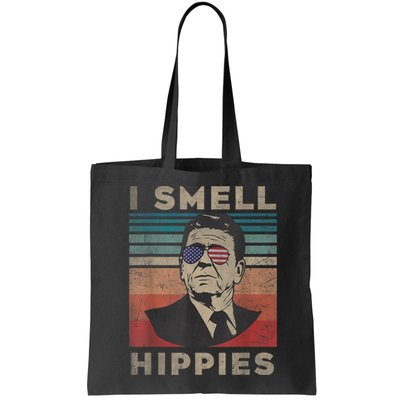 Vintage Distressed, Retro Reagan President I Smell Hippies Bag