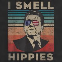 Vintage Distressed, Retro Reagan President I Smell Hippies Hat