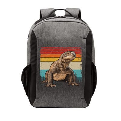 Vintage Distressed Retro Style Cool Komodo Dragon Vector Backpack