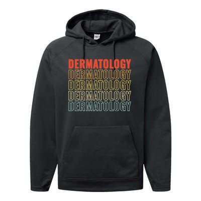 Vintage Dermatology Retro Women Derm Skincare Cute For Performance Fleece Hoodie