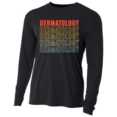 Vintage Dermatology Retro Women Derm Skincare Cute For Cooling Performance Long Sleeve Crew