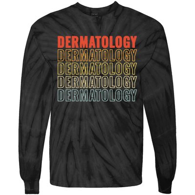 Vintage Dermatology Retro Women Derm Skincare Cute For Tie-Dye Long Sleeve Shirt